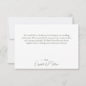 Carte Merci Mariage rose Fleur sauvage (Dos)