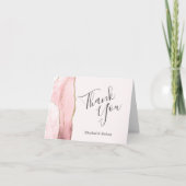 Carte Merci mariage rose vierge Agate Parties scintillan (Devant)