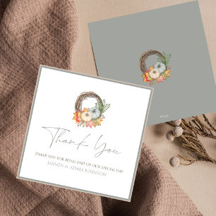 Carte Merci Mariage Russe Citrouille de l'automne