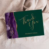 Carte Merci Mariage vert violet agate