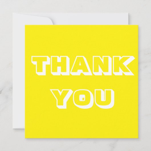 Carte Merci, Merci, jaune blanc (Devant)