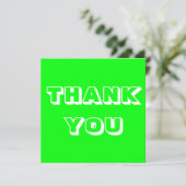 Carte Merci, Merci, vert néon blanc (Debout devant)