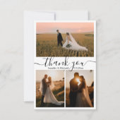 Carte merci minimum 3 photos collage mariage (Devant)