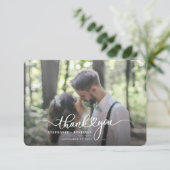 Carte Merci moderne à lettres Mariages (Debout devant)