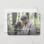 Carte Merci moderne à lettres Mariages (Devant)