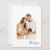 Carte Merci moderne Baby shower photo vertical (Devant)