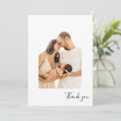 Carte Merci moderne Baby shower photo vertical (Debout devant)
