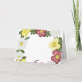 Carte Merci modifiable Rose sauvage (Dos)