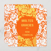 Carte "Merci"- "moltes gràcies"-Design 2 (Devant / Derrière)