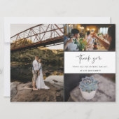 Carte Merci Multi Photo Collage Mariage (Devant)