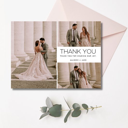 Carte Merci Multi Photo Collage Mariage