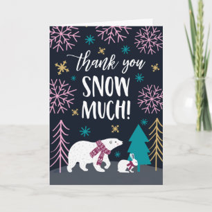Carte Merci Neige Beaucoup Merveilleux Paysage d'Hiver