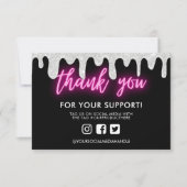 Carte Merci Neon Parties scintillant Drivers Custom Medi (Devant)