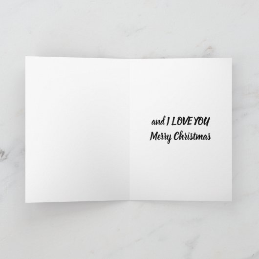 CARTE ***MERCI NOËL*** AIMER LA NEIGE & **VOUS AIMER** (Intérieur)