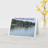 CARTE * MERCI NOËL* DE **LE LAC** (Fleur jaune)