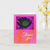 Carte Merci note pliée contemporaine par Jo Images (Fleur jaune)