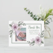 Carte Merci Notes avec la nouvelle photo bébé (Debout devant)