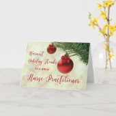 Carte Merci Ornement de Noël pour l'arbre de la praticie (Fleur jaune)