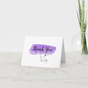 Carte Merci ou tout autre texte Lavender Cat Painer Note