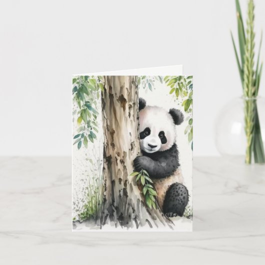 Carte Merci Ours Panda (Devant)