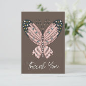 Carte Merci Papillon Coloré Art (Debout devant)