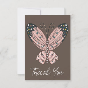 Carte Merci Papillon Coloré Art
