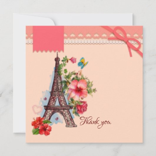 Carte Merci Paris vintage (Devant)