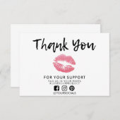 Carte Merci Parties scintillant Liquides Média Insertion (Devant / Derrière)