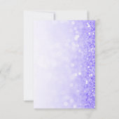 Carte Merci Parties scintillant violet Lèvres roses Médi (Dos)