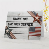 Carte Merci patriotique pour servir (Fleur jaune)