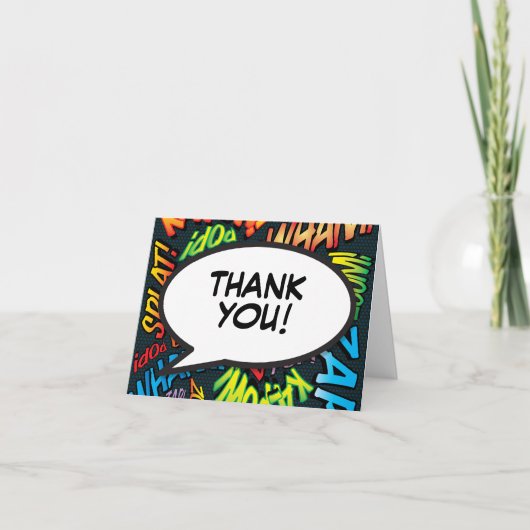 Carte Merci personnalisé Discours Bubble amusant Moderne (Devant)