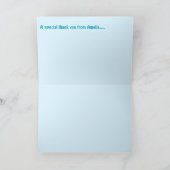 Carte Merci Personnalisé Floral joyeux mignon (Intérieur)