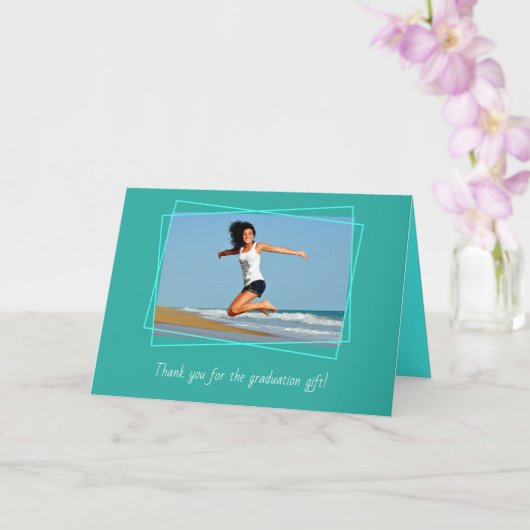 Carte Merci photo de diplôme plié (Orchidée)