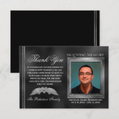 Carte Merci photo des funérailles de Sympathy (Devant / Derrière)
