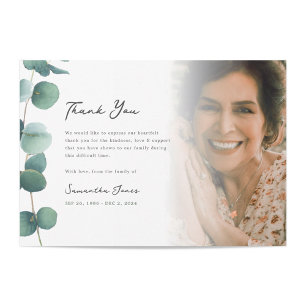 Carte Merci photo écologique élégant