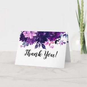 Carte Merci photo floral enchanté personnalisé mariage