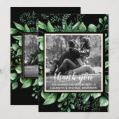 Carte Merci photo inspiré par la nature Feuilles botaniq (Devant / Derrière)