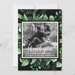 Carte Merci photo inspiré par la nature Feuilles botaniq