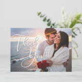 Carte Merci photo Mariage de lune de miel moderne (Debout devant)