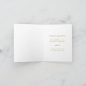 Carte Merci photo Mariage de Noël botanique plié (Intérieur)