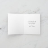 Carte Merci photo Mariage de script lettres main (Intérieur)