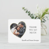 Carte Merci photo Mariage Gold EEdge Heart Frame (Debout devant)