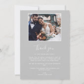 Carte Merci photo moderne de trois jours de mariage (Dos)