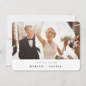 Carte MERCI photo moderne élégante esperon long (Devant)