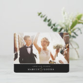 Carte MERCI photo moderne élégante esperon long (Debout devant)