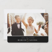 Carte MERCI photo moderne élégante esperon long (Devant)