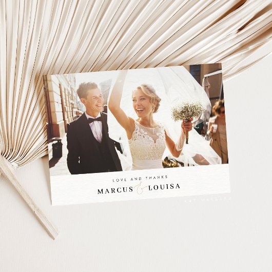 Carte MERCI photo moderne élégante esperon long