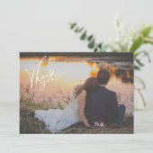 Carte Merci photo moderne simple Mariage (Debout devant)