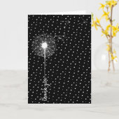 Carte Merci Pissenlit Sur Points (Fleur jaune)