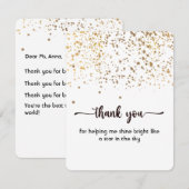 Carte Merci plat, jolie et simple (Devant / Derrière)